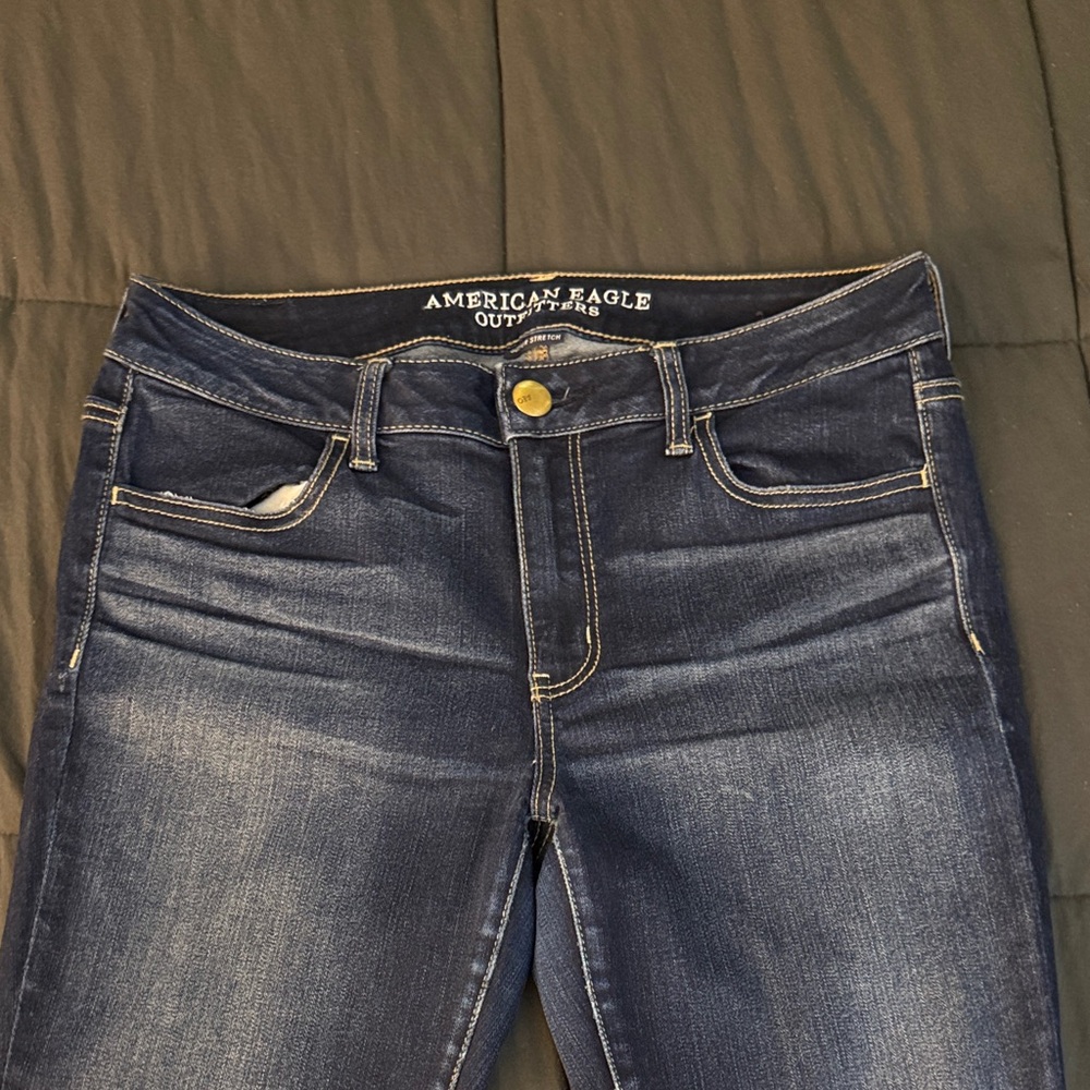 American Eagle Outfitters Dark Blue Stretch Jeggings
